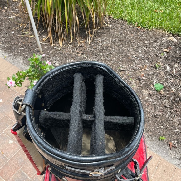 Zett Golf Staff Bag classic style with 6 club dividers and shoulder strap . - Picture 6 of 9